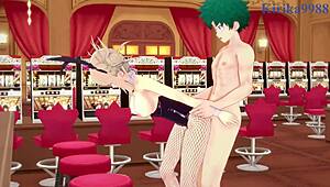 Himiko Toga and Izuku Midoriya in steamy hentai action
