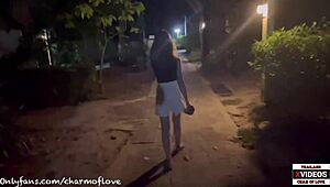 I can’t believe how this pretty Thai girl got wild at Full Moon Party on the beach.