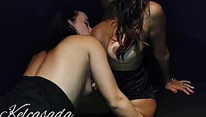 eu e a kel abate levamos a wine para conhecer a casa de swing