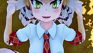 Wild Bengaru Tora Anime Action in Kemono Friends!