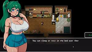 Lost lagoon harem hentai game ep 2 cute girl with huge tits fell in the bathtub and exposed her wet pussy