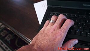 Kinky petite 18+ stepdaughter with small tits gets fucked and cum in mouth by big cock