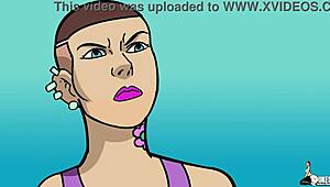 Pawg stripper has clothes ripped during striptease in trouble