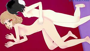 Hibiki Tachibana And Miku Kohinata In Intense Futanari Sex