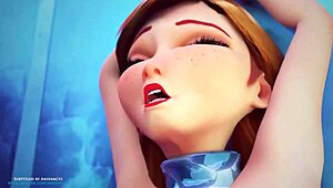 Cold day, anime characters warm up with big ass action