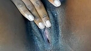 Petite caribbean girl cheats in threesome with big black cock, gets caught squirting