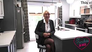 Bianca, the curvy Quebec milf, shows off in lingerie