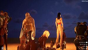 intriguing wildlife group orgy in 3d hentai