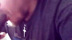 Gay blowjob with monster big black cock