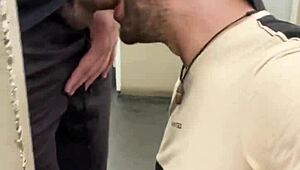 I Suck the Bricklayer's Cock Outdoors Until He Cums