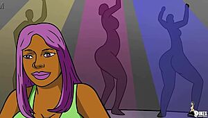 Pawg stripper has clothes ripped during striptease in trouble