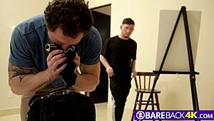 artistic gay gets rimjob and blowjob from hunk 😏