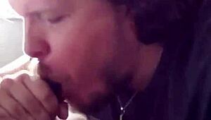 Gay blowjob with monster big black cock