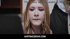 Dialogic Yo, check this freeuse teen 18+ threesome with a milf coworker and boss in the office, Harper Red and Quinn Waters!