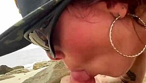 Público real na praia com intenso anal sem limites