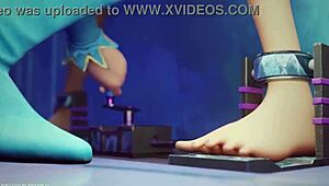 Cold day, anime characters warm up with big ass action