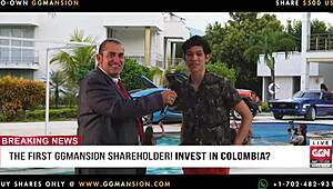 Dildo says 'fuck my pussy' pounding brunette and blonde lesbians