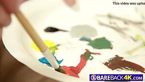 artistic gay gets rimjob and blowjob from hunk 😏