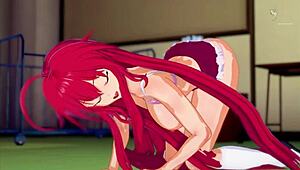 rias gremory learning how to fuck like a porn star - hs dxd