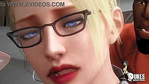 Boss lady trades her body for product, getting slammed hard by monster cock like a cheap bitch.