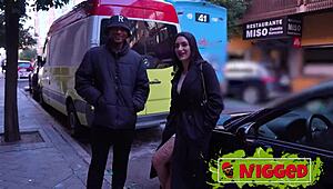 Nelia arrives without panties knowing a big black cock is coming