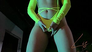 Look at this latina dancing in panties, showing her natural tits and ass on webcam.