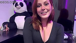 Amateur virgin loses virginity outdoors with dirty talk and natural tits