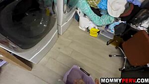 hot milf stepmom says, 'blowjob for my stepson after chores!'