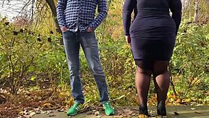 Curvy Mother-in-Law Wears Stockings Just for Me