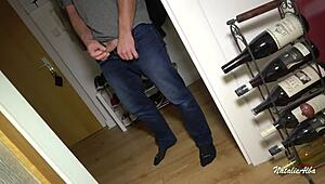 German voyeur got lucky to nail me hard after spying.