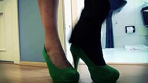 Her husband fucks her rough in bathroom, blows big cock on bed, swallows cum