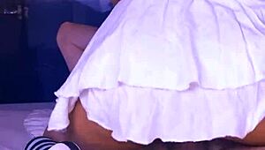 strong-willed college girl enjoys passionate night with lover in jacuzzi