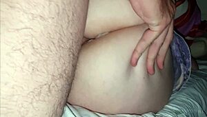 My redhead slutty wife gets multiple loads on her body. Quick doggystyle action over the kitchen counter.