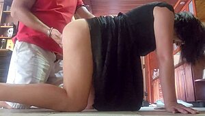 FUCKED MY STEPSISTER ON LIVING ROOM FLOOR AND BLEW MY LOAD IN TWO MINUTES