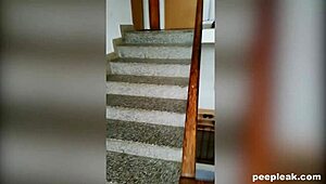 Amateur couple engages in passionate fucking after a hard day