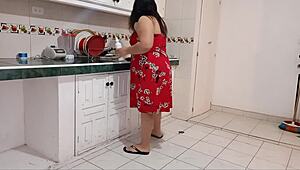 Ever wonder how stepmom’s lessons on sex end up with kitchen action while visitors are around?