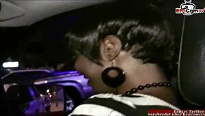 Black ebony slut with big natural tits picked up off the street for fun.