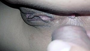 Horny babe with shaved pussy gets intense sex and cumshot orgasm.