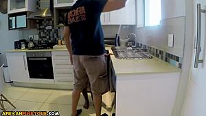 ebony housewife gets rough banging with monster cock for her indiscretions on african fuck tour