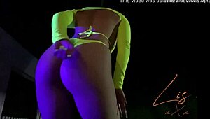 Look at this latina dancing in panties, showing her natural tits and ass on webcam.