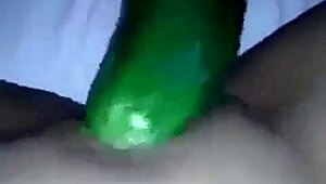 hot wife masturbates with dildo and fingers