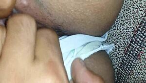 Close-up of latina pussy in this intimate scene