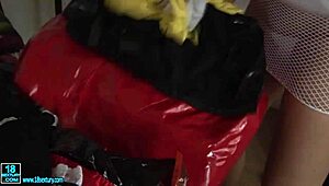 Blonde Nurse and Brunette Patient in Hospital Backstage Tit Play