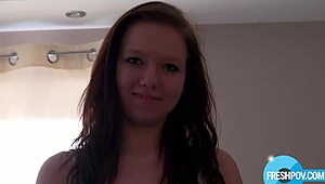 Hey, newbie looks shaky at her first casting gig