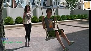 wife and stepmother play game with big tits and ass