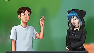 summertime saga with big tits and monster cock action