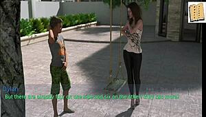 wife and stepmother play game with big tits and ass