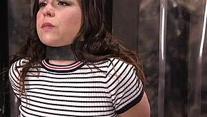 Babe Ass Whipped Hard in Doggy Bondage Position