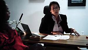 hot lesbian threesome sex with sexy teen and mature milf!