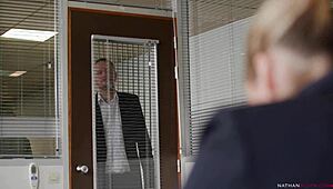 Big-Boobed Secretary Valentina Ricci's Ass Wrecked by Christian Clay in Office Bathroom